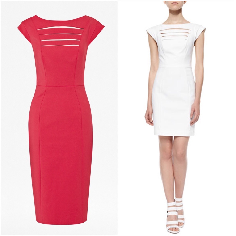 French Connection Estelle Cap-Sleeve Crepe Dress